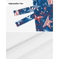 thumbnail image 6 of Tie Up Valance Curtain for Kitchen, Independence Day Patriotic Stripes and Stars Rod Pocket Short Curtains Adjustable Tie-Up Shade Valances, Dark Blue Window Treatment for Bathroom Living Room Bedroom, 6 of 7