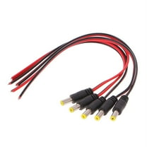 5 Pcs 5.5x2.1mm Male for DC Power Plug Connector CCTV PSU Pigtail Cable Jack 12V