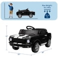 thumbnail image 2 of 12V Licensed Shelby Kids Electric Ride-On Car – Remote Control, Bluetooth, Shock Absorbers & LED Lights, 2 of 9