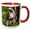 Red/White, variant on 3drose, Africa, Tanzania, Zanzibar, Jozani Chakwa Bay Np. Red Colobus Monkey., 11oz Two-tone Red Mug