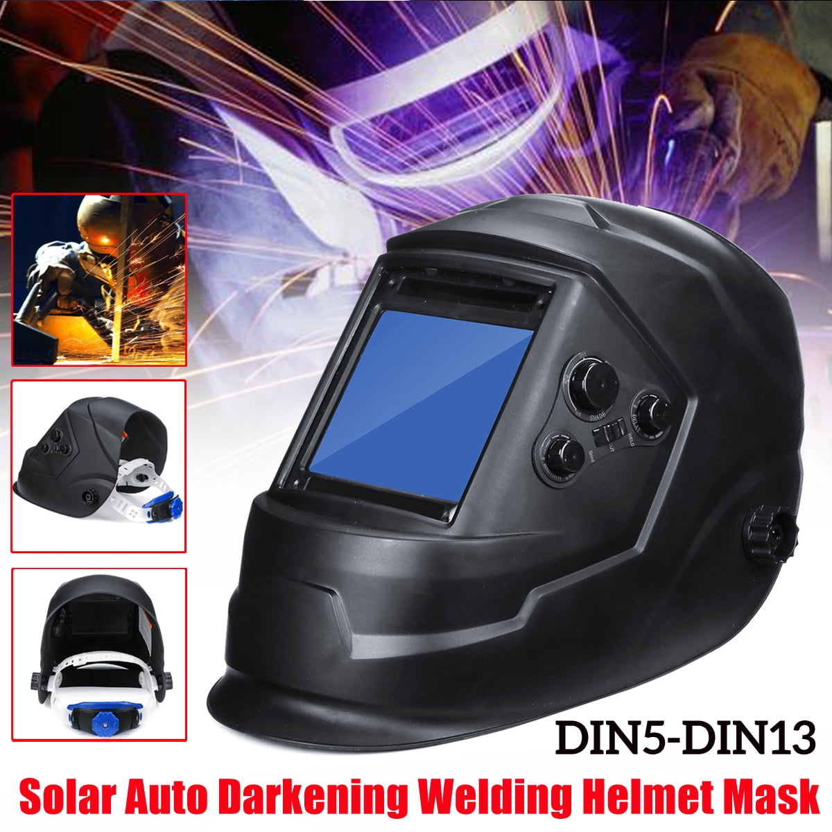 Auto-Darkening Welding Helmet Mask Cap 4-Sensors Big View High Quality Auto-Darkening Welding Helmet Mask Cap 4-Sensors Big View High Quality