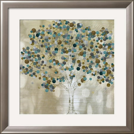 A Teal Tree Framed Art Print Wall Art  By Katrina Craven -