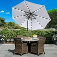 thumbnail image 6 of ABCCANOPY 10.5ft Patio Solar Umbrella LED Outdoor Umbrella with Tilt and Crank, Light Gray, 6 of 10