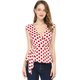 thumbnail image 3 of Top Sin Mangas Con Cuello En V Allegra K Para Mujer Blanco Rojo XS, 3 of 6