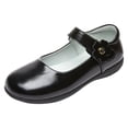 thumbnail image 2 of Girls PU School Uniform Dress Shoes Black Mary Jane Shoes Oxford Shoes for Girls (Grey5 10.5-11 Years), 2 of 4