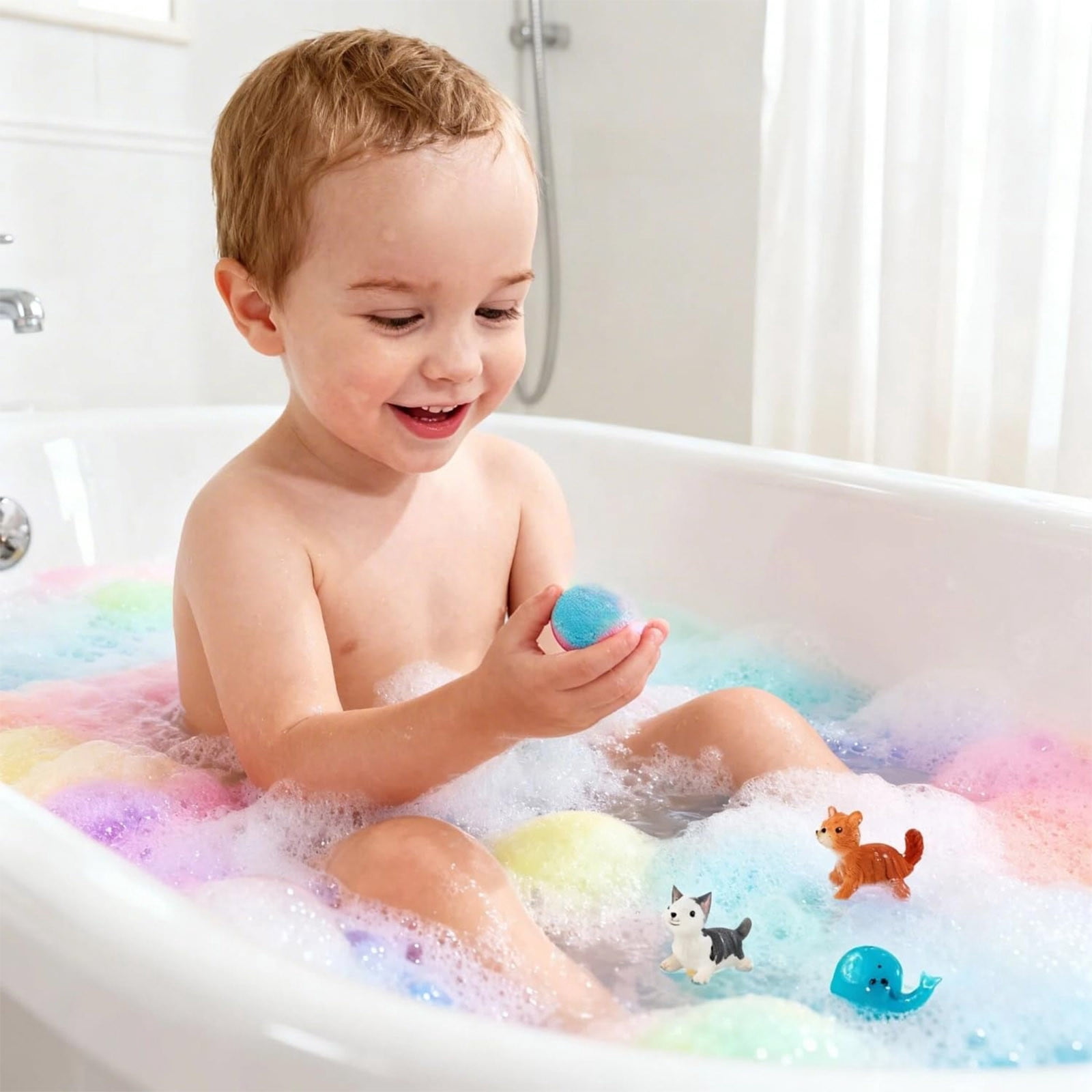 6 Pack Kids' Bath Bombs with Surprise Inside, Natural Bath Bombs with Toys, Organic Fizzing Bath Balls for Birthday Presents, Party Favors and Relaxing Bath Time