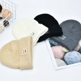 thumbnail image 3 of Gorro de punto bordado de otoño e invierno, gorro de lana cálido y cálido de moda para exteriores de otoño e invierno, 3 of 3