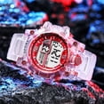 thumbnail image 5 of Montre de Sport Numérique avec Bracelet Transparent et Boîtier en Résine Étanche - Bleu, 5 of 5