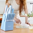 thumbnail image 3 of Hecef 15-Piece Knife Block Set, Ultra-Sharp Stainless Steel Knives with Rustproof Coating, 3 of 11