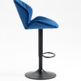 thumbnail image 2 of Blue Fabric Bar Stools Set of 2 | Ideal for Counter - Height Spaces | Relaxing Sitting Experience, 2 of 6