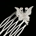 thumbnail image 4 of Horquilla Pinza de cabellero Joya de Moda Accesorio para Mujeres Mariposa Diamante de Imitación Plata, 4 of 9