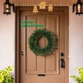thumbnail image 4 of 17.71Inch Christmas Wreath for Front Door,Real Touch Pine Greenery Artificial Wreath for Outdoor Indoor Decor-Farmhouse Holiday Winter Wreath for Porch,Window,Mantle,Wall Fireplace Xmas Decorations, 4 of 5