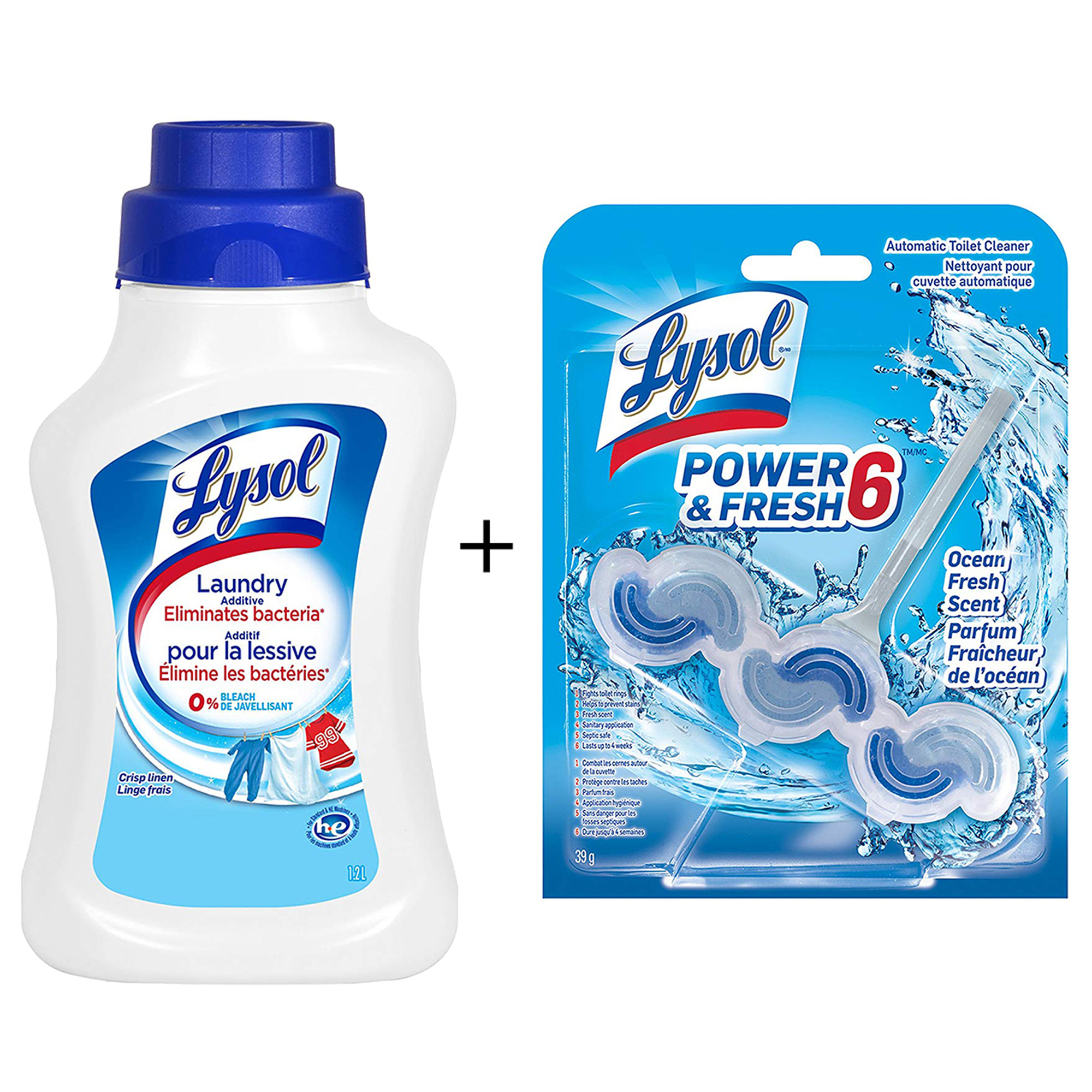 Lysol Laundry Additive, Eliminates Bacteria, 1.2L + Lysol Power & Fresh