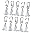 thumbnail image 1 of 10x Clavijas de anclaje Cola para cubierta Anclajes para tienda de campaña tensor de cuerda Plata Anclajes de tienda de espina de pescado, 1 of 8