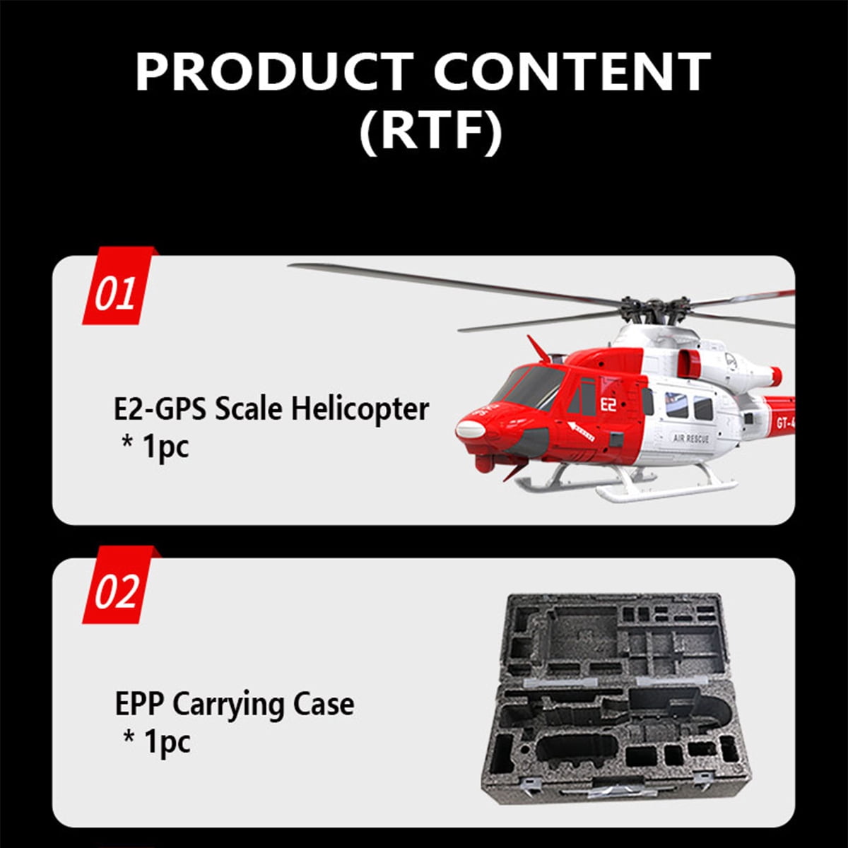 Remote Control Helicopter with GPS, E2 UH-1Y 2.4G 6CH Dual Brushless Direct Drive RC Simulation Helicopter Model with Lidar Positioning, Military RC Aircraft Outdoor