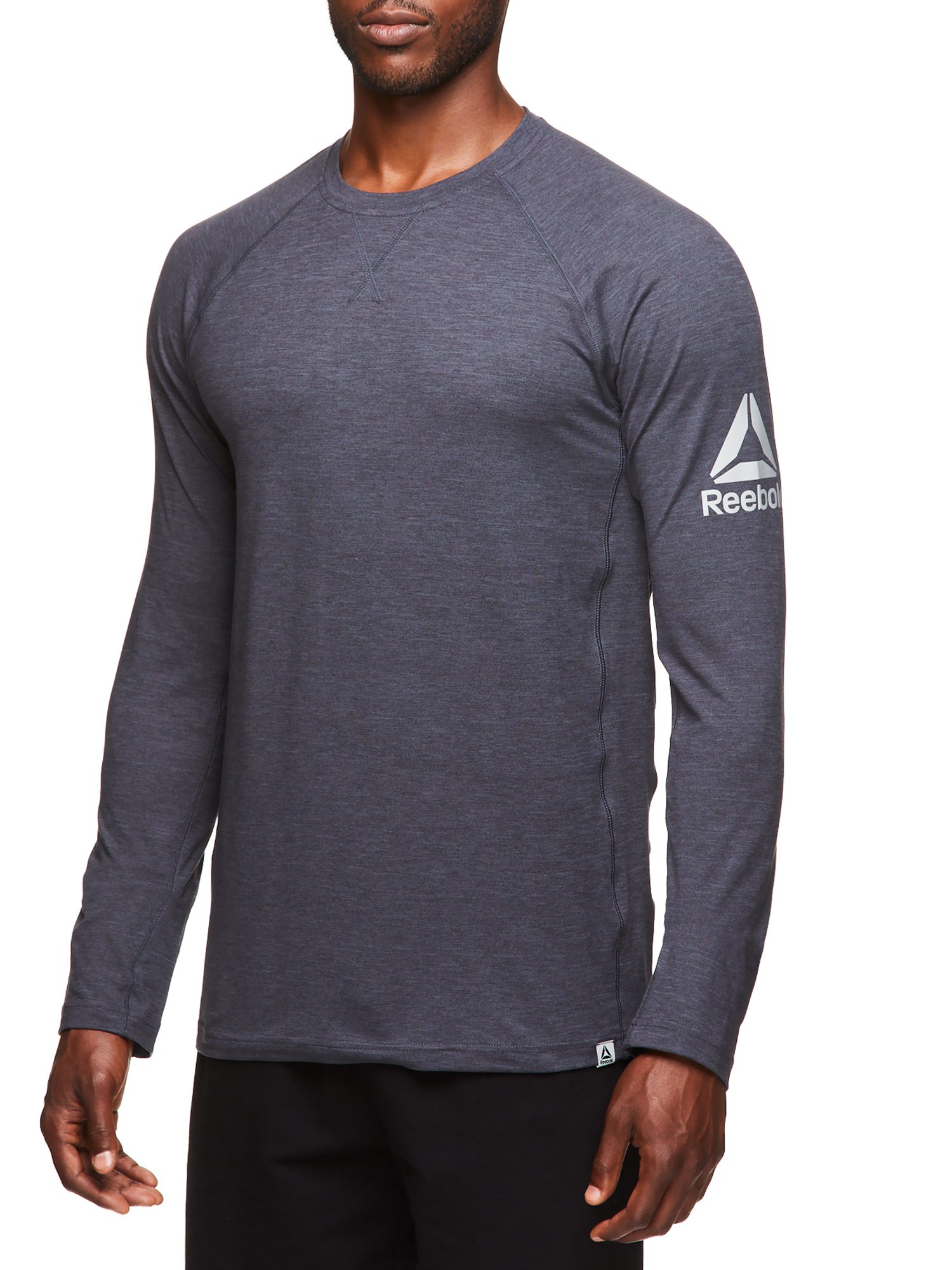 Reebok Men's and Big Men's Active Long Sleeve Warm-Up Training Crew, up to Size 3XL - image 3 of 4