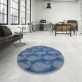 thumbnail image 4 of Ahgly Company Machine Washable Indoor Rectangle Transitional Blueberry Blue Area Rugs, 2' x 3', 4 of 7