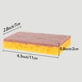 thumbnail image 6 of Unique Bargains Dual Sided Cleaning Sponges Kitchen Dishes Sponge Yellow Brown 5 Pack, 6 of 6