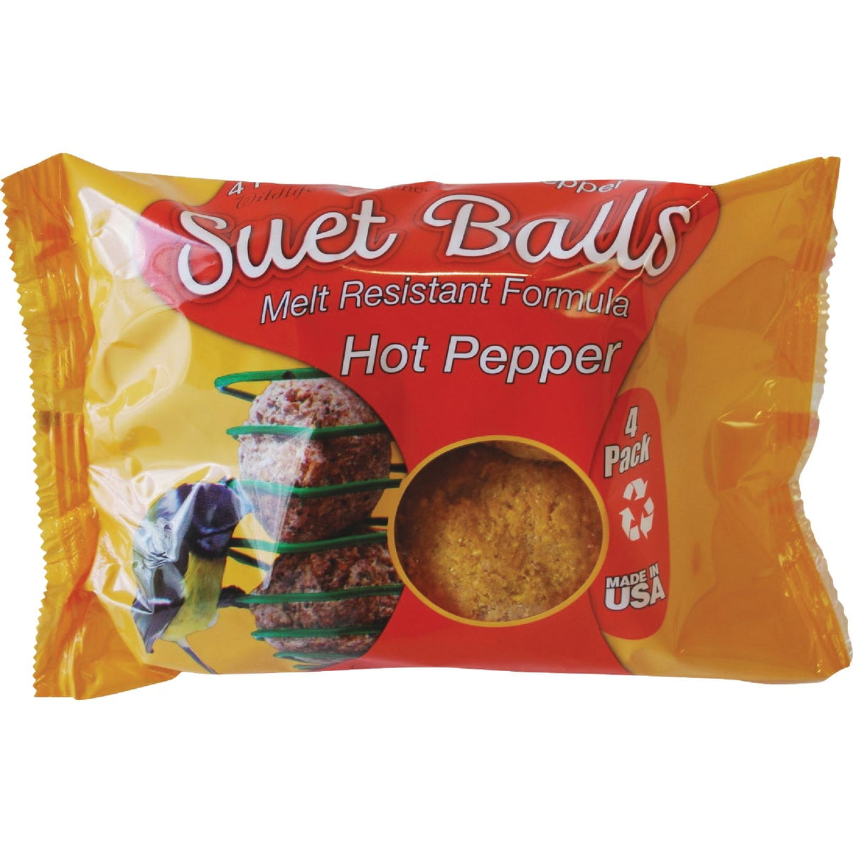 Wildlife Sciences Hot Pepper Suet Ballls 4 pack (boxed)