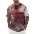 thumbnail image 1 of Qiopertar Liquidation à Moins de 5$ Hommes Imprimé Col Rond Mode Décontractée Manches Courtes Blouses Chemises en Liquidation Accès Anticipé Offres, 1 of 3