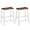 Walnut + White, variant on Bar Stools, Set of 2 Bar Chairs, 23.6 Inch Saddle Stools, Kitchen Counter Seat with Footrests, Industrial Barstools for Dining Room, Kitchen, Counter, Rustic Brown and Black BF02MD01