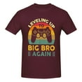 thumbnail image 5 of Leveling Up To Big Bro Again Men'S Basic Short Sleeve T-Shirt Burgundy Medium, 5 of 5
