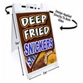 thumbnail image 2 of Deep Fried Snickers (24" X 36") Standard A-Frame Signicade, Includes Decal Applied To Stand, 2 of 4