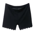 thumbnail image 3 of Calzoncillos de mujer de seda de hielo, bragas de talla grande, calzoncillos tipo bóxer de seguridad transpirables, lencería, ropa interior, negro, 3XL Yuarrent AP001217-06B, 3 of 7