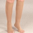 thumbnail image 2 of Silver Steps Compression Open Toe Knee Highs, 20-30mmHg - 3XL, Beige, 2 of 4