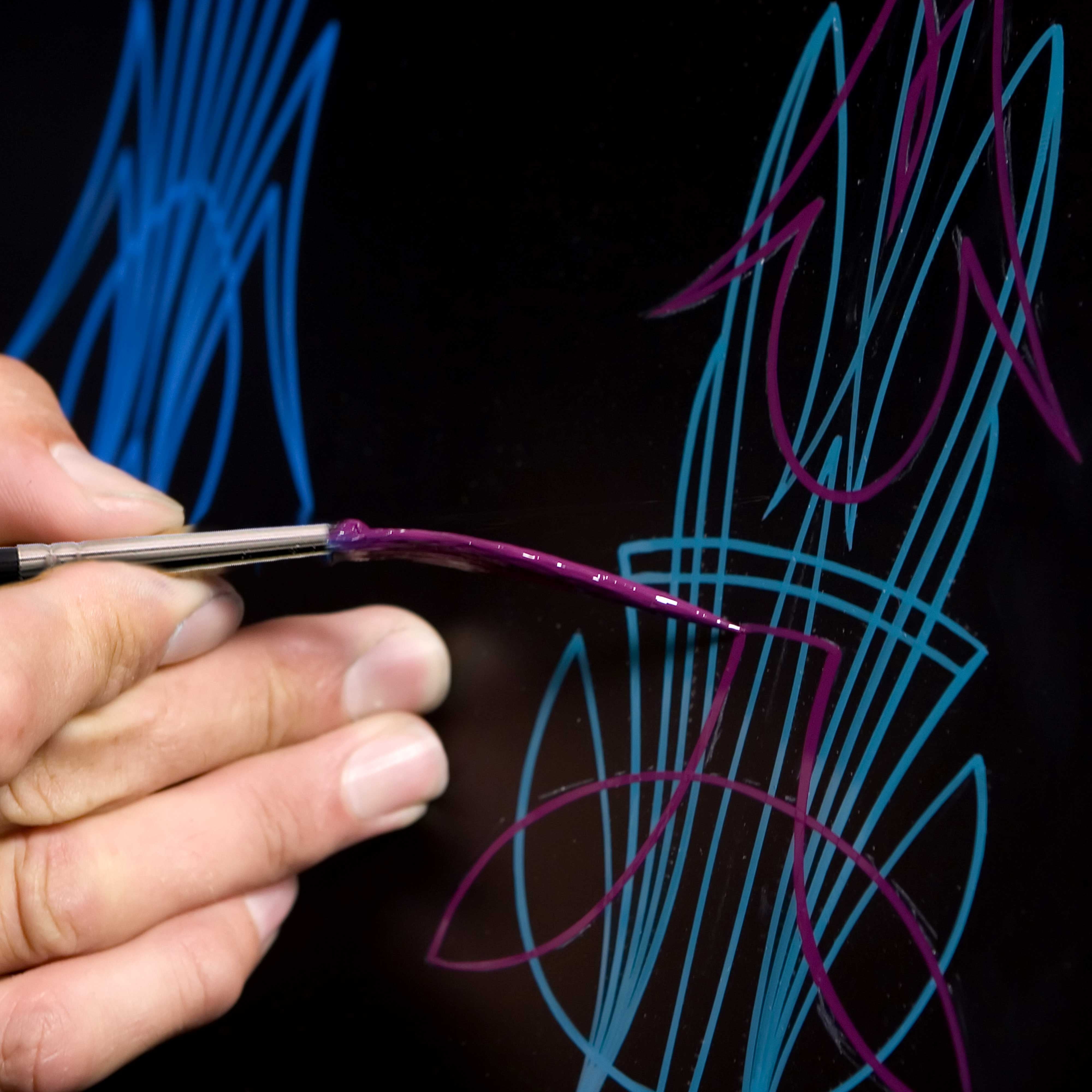 Customshop 18 Basic Lettering Enamel/Pinstriping Color Kit - 18 Colors, Brush, Reducer