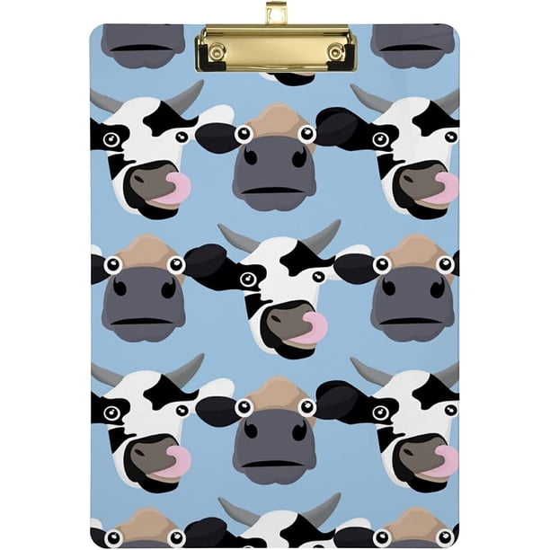 Black & White Cow Print Crystal Clipboard | A4 Size 12x9 Inches | With Silver Clip | For Office, School, Stationery Lovers 2 thumbnail image