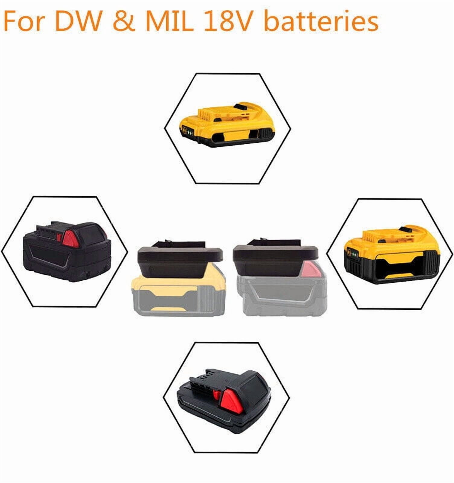 18V Battery Adapter for Dewalt DCB200 DCB201 Milwaukee Convert to for Einhell