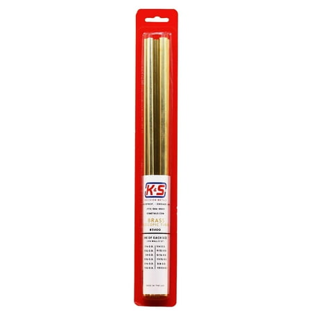 

K&S 3400 Round Brass Telescopic Tubing Assortment Small 12 Pieces Made in The USA