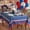 A, variant on Patriotic Rectangle Tablecloth 59 x 79 in 4th of July Dining Cover in Red White and Blue for Independence Day Home Decor Memorial Day Tablecloth for Kitchen Party Table Protector 1pc