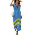 thumbnail image 2 of Flag of Aruba Dress Summer Street Style Bohemia Long Dresses Female Sleeveless Printed Maxi Dress, 2 of 9
