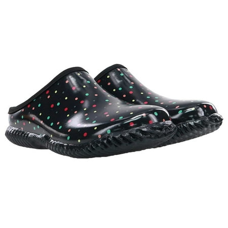 Western Chief Women's Garden Clog (Black Dazzling Dots, 7)