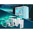 thumbnail image 4 of SAMA S50 ATX Mid Tower Case with 4 ARGB PWM Fans&Hub,PPLP A+ High Airflow Dual-Chamber Gaming Case,USB 3.2 Gen2x2 Type-C,Supports ATX/MATX/ITX Back-Connect Motherboard,410mm GPU&360mm Radiator,White, 4 of 13