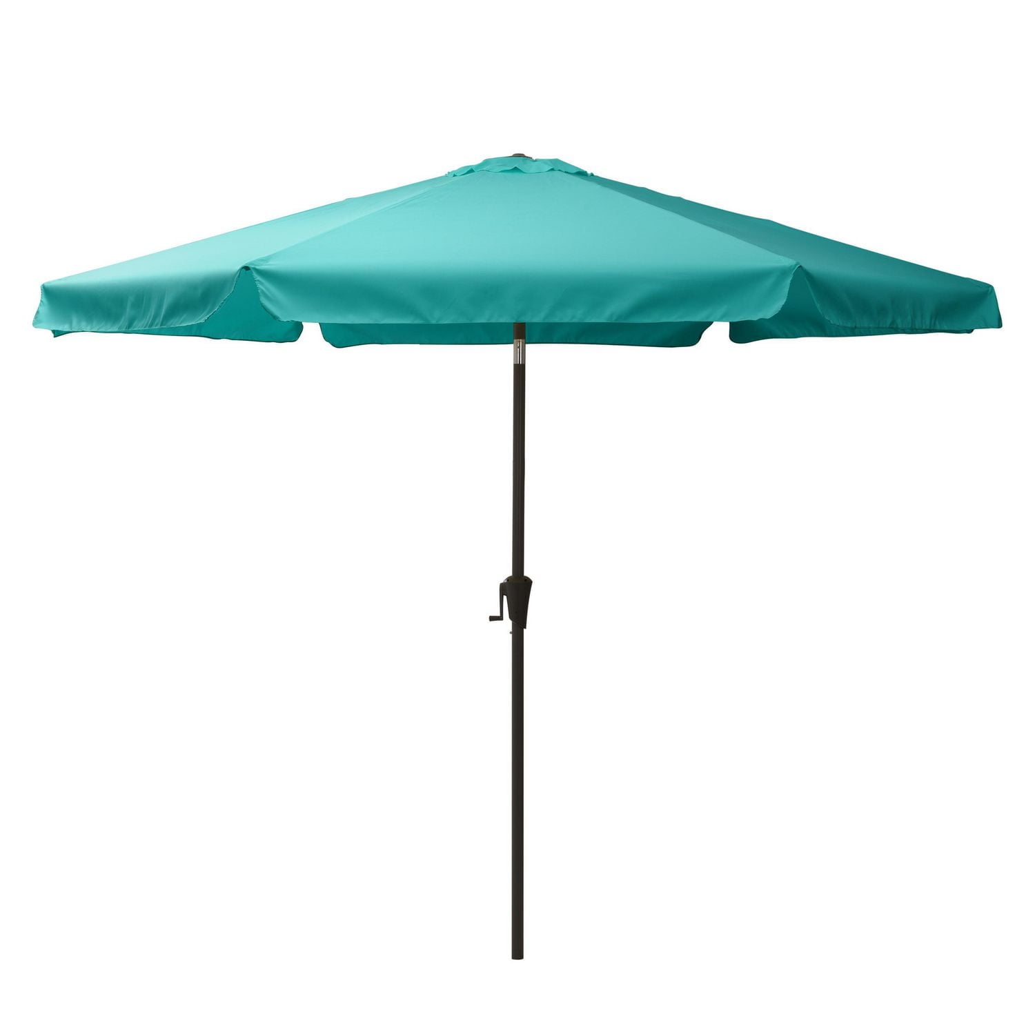 CorLiving 10ft Large Round, Market, Tilting Outdoor Patio Umbrella with Side Flaps and Steel Frame