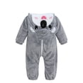 thumbnail image 5 of MICHLEY Unisex Baby Flannel Hooded Romper Animal Ears Costume Warm Jumpsuit for Autumn Winter, 5 of 8