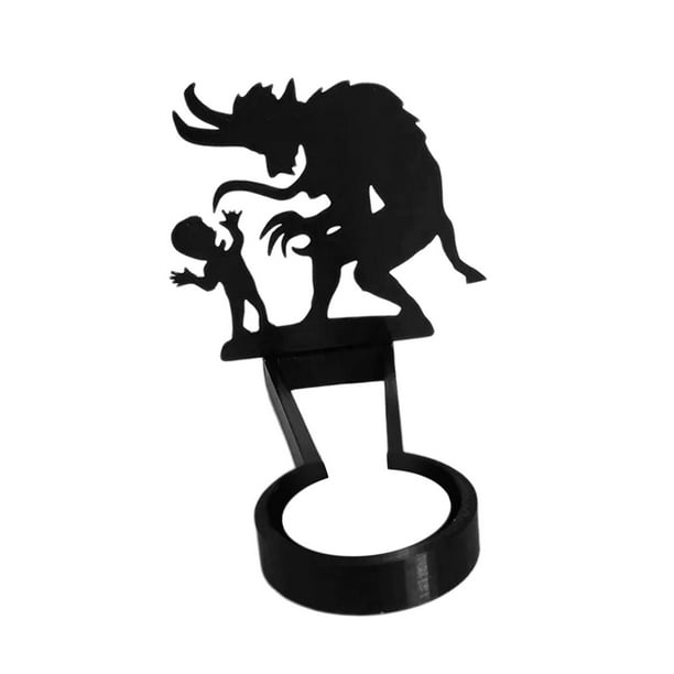 Sombra Portavelas Proyección Candelabro Adorno de metal creativo Atmósfera de terror de Halloween para bares temáticos Fiestas Banquete Decoración de Estilo A Sunnimix Portavelas de Halloween