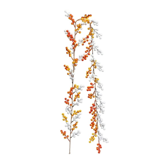 Cinvoph 6ft Berry Christmas Garland, Soft Flexible Artificial Berry Garland for Indoor Outdoor Home Fireplace Decoration for Winter Christmas Holiday New Year Decor , F