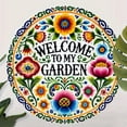 thumbnail image 4 of Welcome To My Garden Themed Circles Sign Hanging, 4 of 9