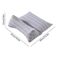 thumbnail image 3 of Multifunctional Triangular Neck and Lower Back Support Pillow, Natural Buckwheat Filling, Breathable Linen Cover, Removable Washable Case, 39x37x8 cm, Beige/Navy/Mint Green, 3 of 6