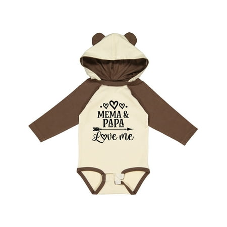 

Inktastic Mema and Papa Love Me Girls Long Sleeve Baby Bodysuit