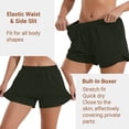 thumbnail image 6 of Favoffer Women Yoga Running Workout Shorts High Waist Double Layer Stretchy Tight Bottoms Breathable Elastic Active Shorts with Side Pockets for Cycling Fitness, 6 of 9