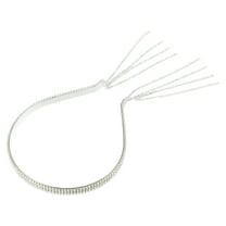 1 Pc Fashion Four Rows Rhinestone Tassel Headband for Women for Girls Silver Tone