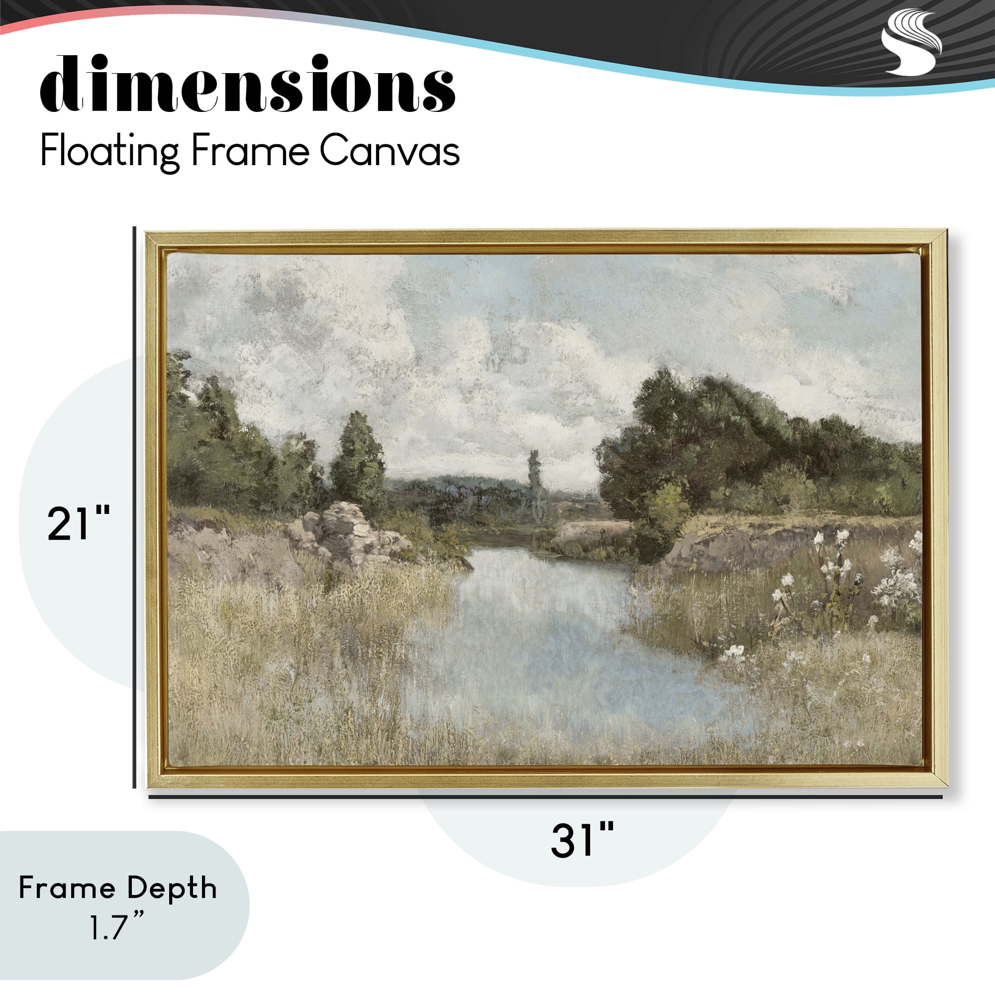 Stupell Industries Dawn At The Shore Gold Framed Floater Canvas Wall Art, design by Christy McKee