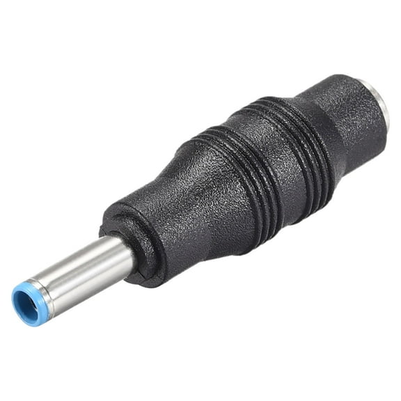 Uxcell DC Power Converter,Male to Female Adapter Connector 1.77" x 0.49" Black