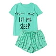 thumbnail image 5 of Weiqiqre Women's Pajama Sets Summer Cute Print Shorts Set T-Shirt and Short Pant 2 Piece Outfits Clothing Sets, 5 of 5