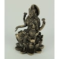 thumbnail image 2 of Veronese Design Bronze Finish Lakshmi Hindu Goddess On Lotus Figurine Statue, 2 of 3